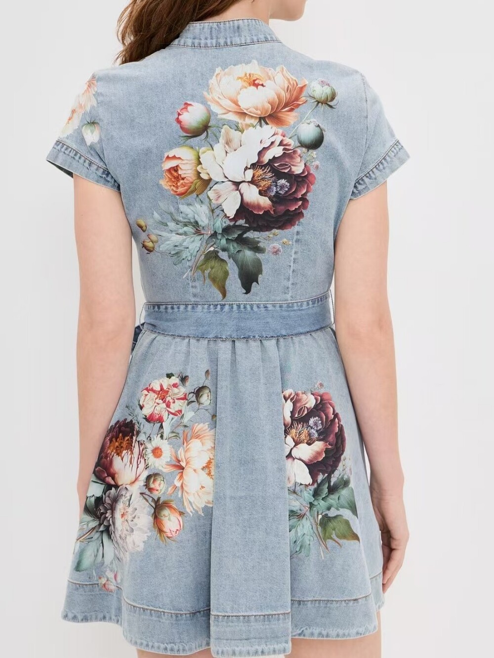 Alice + Olivia LUCY MINI DENIM SHIRT DRESS - Picture 8 of 16